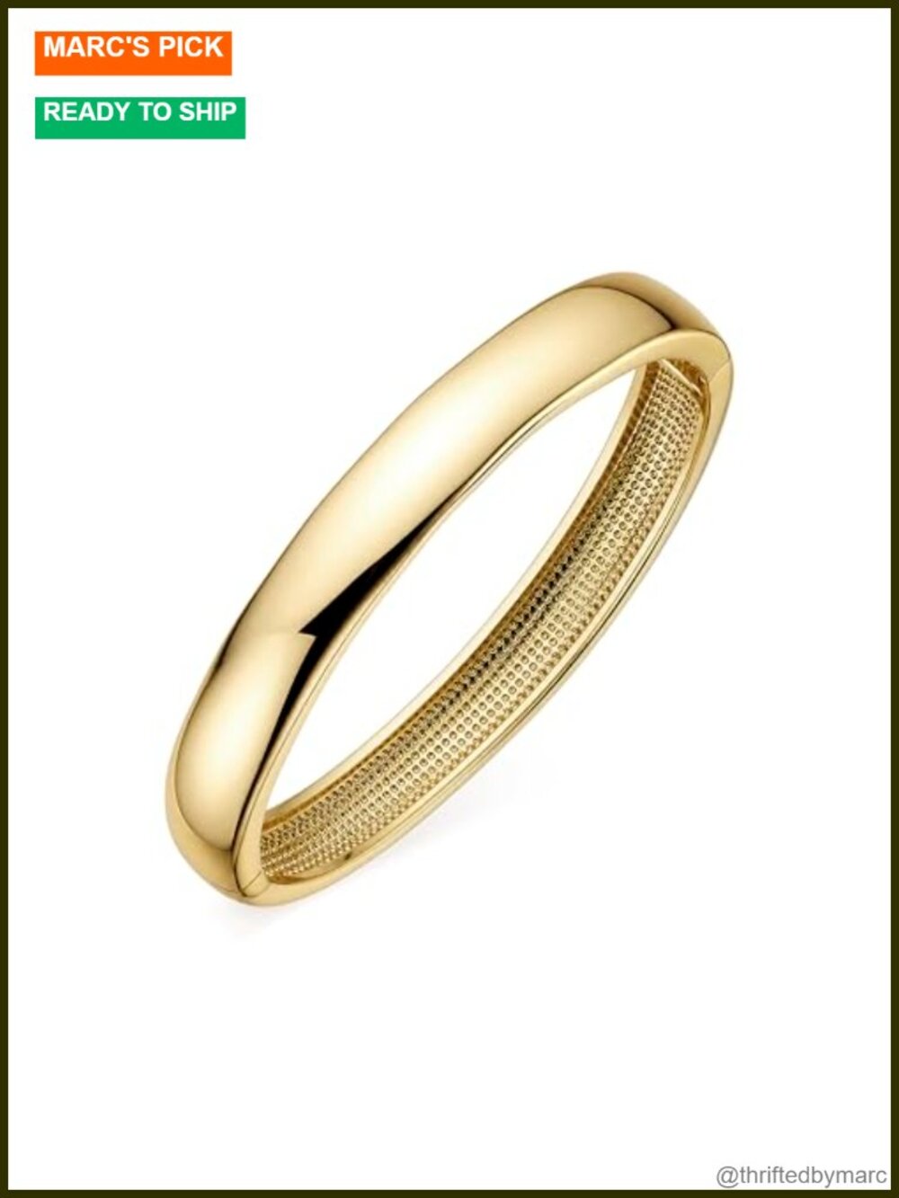 14K Gold Filled Oval Bangle Bracelet Stackable Water Resistant Gift for Women